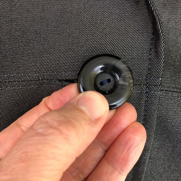 Tahari Arthur S Levine Petite 6P Blazer Dark Gray with Sheen Women's One Button - Picture 5 of 12